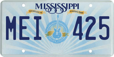 MS license plate MEI425