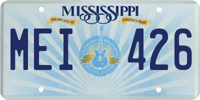 MS license plate MEI426