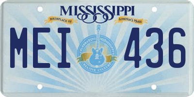 MS license plate MEI436