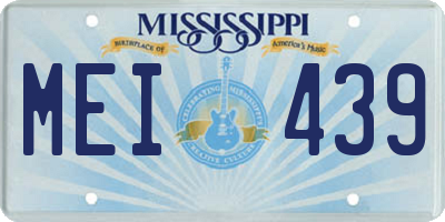 MS license plate MEI439