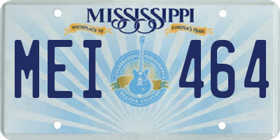 MS license plate MEI464