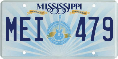 MS license plate MEI479