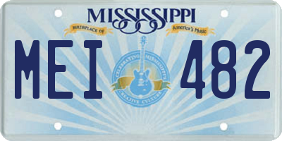 MS license plate MEI482