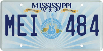 MS license plate MEI484