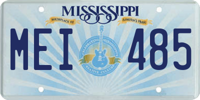 MS license plate MEI485