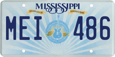 MS license plate MEI486