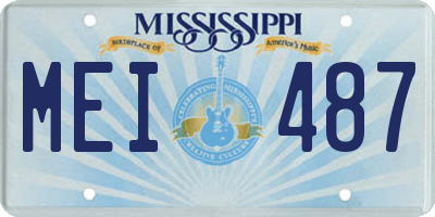 MS license plate MEI487
