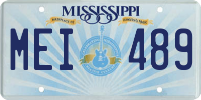 MS license plate MEI489