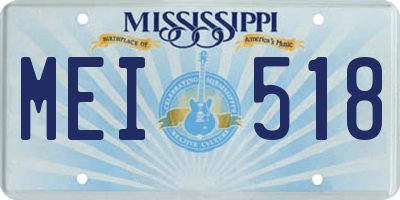 MS license plate MEI518