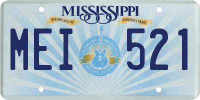 MS license plate MEI521