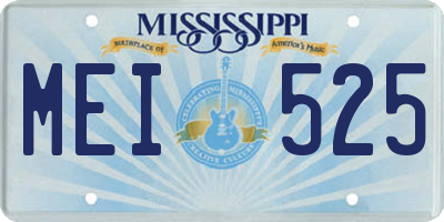 MS license plate MEI525