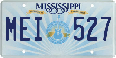 MS license plate MEI527