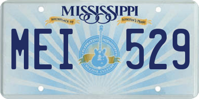 MS license plate MEI529