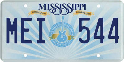 MS license plate MEI544