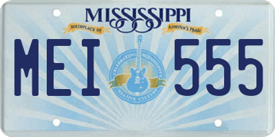 MS license plate MEI555