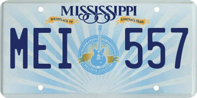 MS license plate MEI557