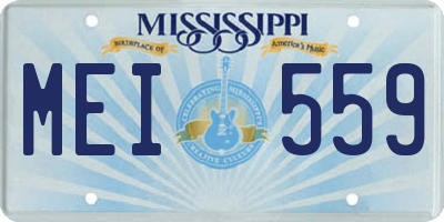 MS license plate MEI559