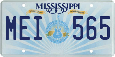 MS license plate MEI565