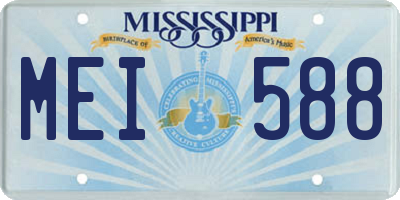 MS license plate MEI588