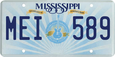 MS license plate MEI589