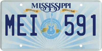 MS license plate MEI591