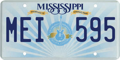 MS license plate MEI595