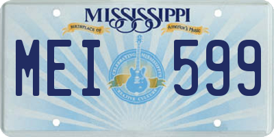 MS license plate MEI599