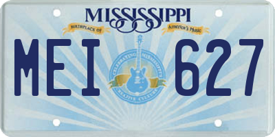 MS license plate MEI627