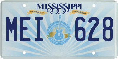 MS license plate MEI628