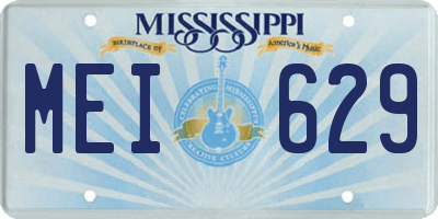 MS license plate MEI629