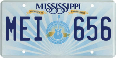 MS license plate MEI656