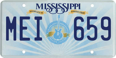 MS license plate MEI659