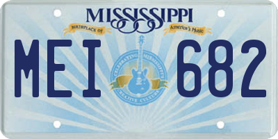 MS license plate MEI682