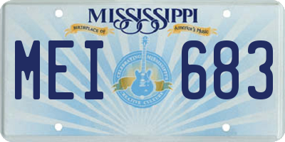 MS license plate MEI683