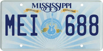 MS license plate MEI688
