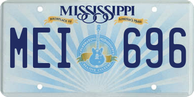 MS license plate MEI696