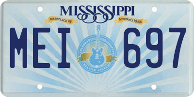 MS license plate MEI697