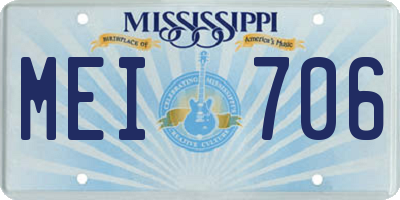 MS license plate MEI706