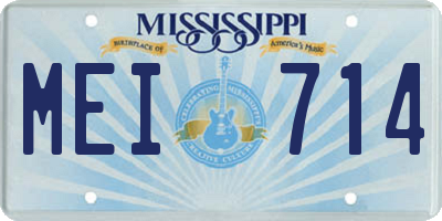 MS license plate MEI714
