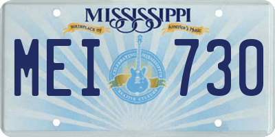 MS license plate MEI730