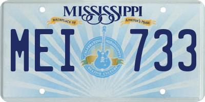 MS license plate MEI733