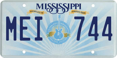 MS license plate MEI744