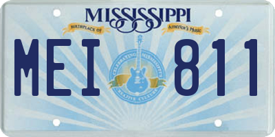 MS license plate MEI811