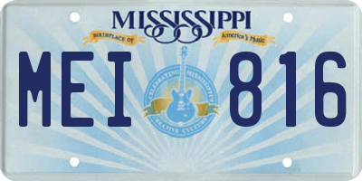 MS license plate MEI816