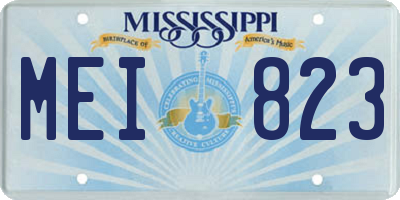 MS license plate MEI823