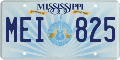 MS license plate MEI825