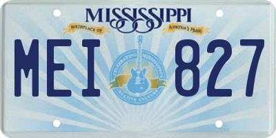 MS license plate MEI827
