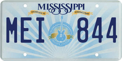 MS license plate MEI844