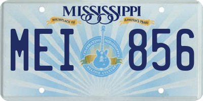 MS license plate MEI856