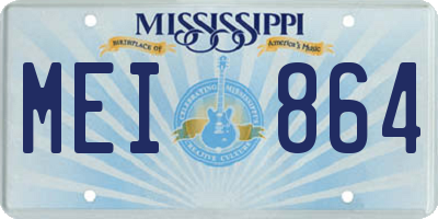 MS license plate MEI864